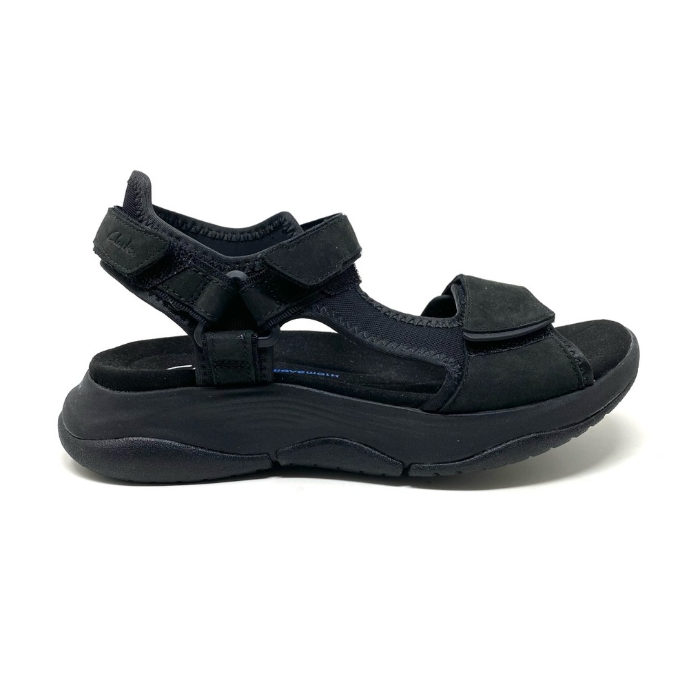 Clarks Wave 2.0 Skip Black Sport Sandals Women’s Size 6M Comfort Walking Shoes